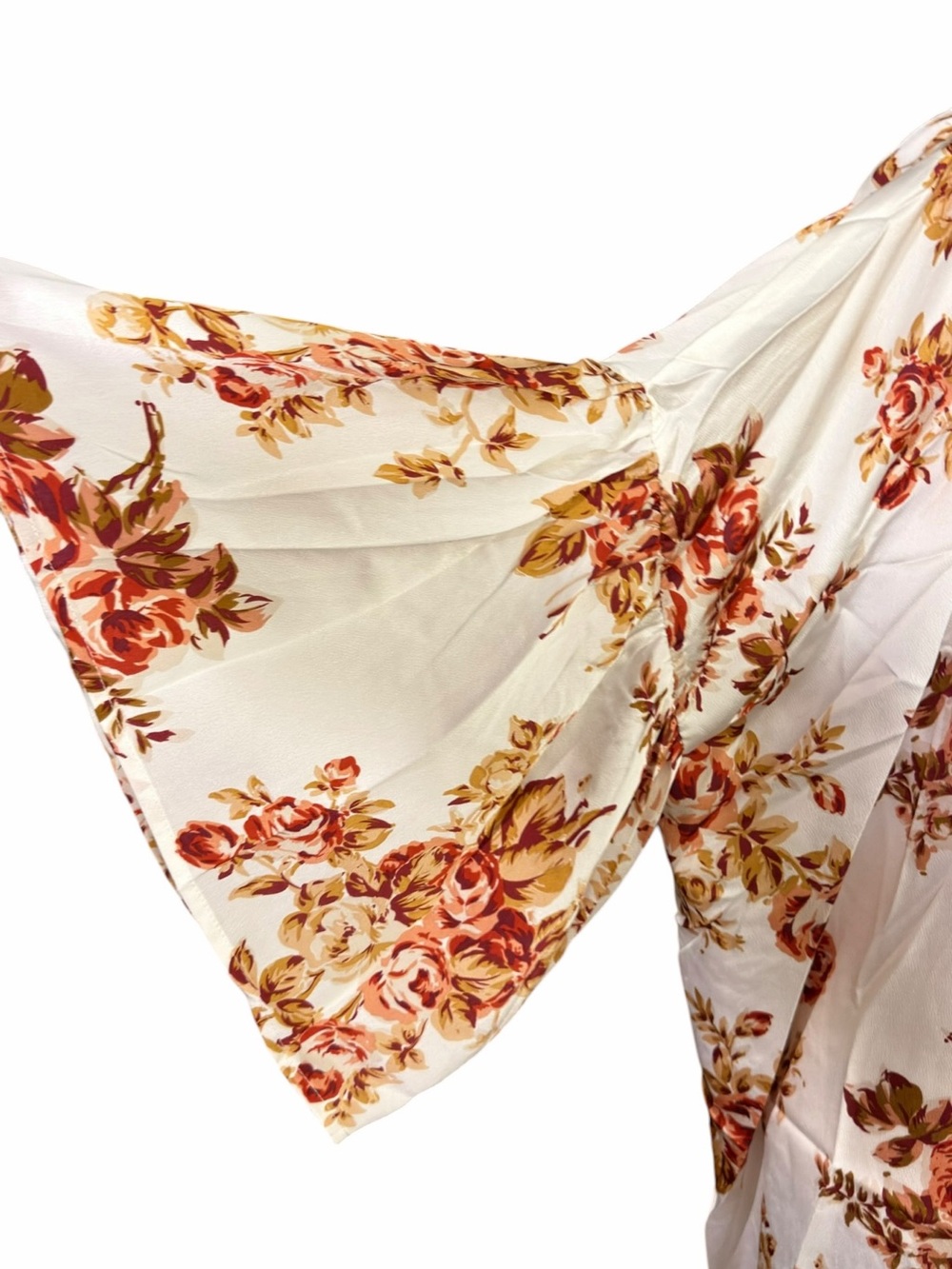 Umgee White Open-Front Kimono with Floral Print - Picture 3 of 5